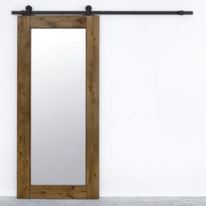 Drzwi przesuwne drewniane dębowe z lustrem MIRROR