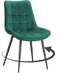 MebleMWM Krzesło obrotowe ART838 | welur | zielony