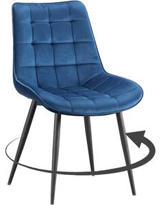 MebleMWM Krzesło obrotowe ART838 | welur | granatowe