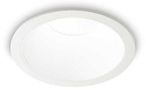Biała okrągła lampa podtynkowa pojedyncza Ideal Lux 285429 Game trim round 11w 2700k LED 8.5cm