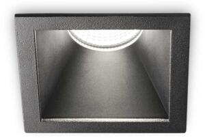 Czarna kwadratowa lampa podtynkowa punktowa Ideal Lux 285436 Game trim square 11w 2700k LED 8.4cm