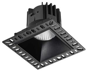 Czarna matowa lampa kwadratowa podtynkowa Ideal Lux 319674 Game trimless square 11w 3000k LED 10cm