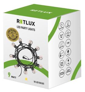 Retlux RGL 115 Łańcuch imprezowy z żarówkami, 10x LED żółty, 5+3 m