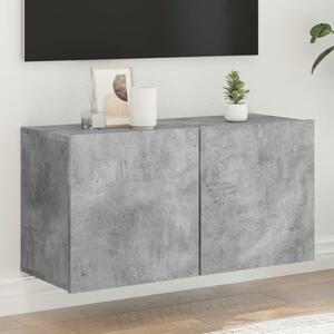 Ścienna szafka TV, szarość betonu, 80x30x41 cm