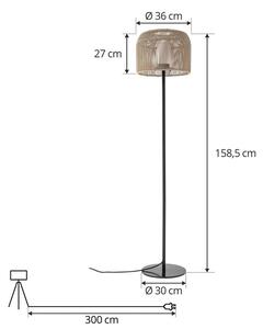 Lucande - Solvindor Lampa Podłogowa Ogrodowa IP44 Khaki Lucande