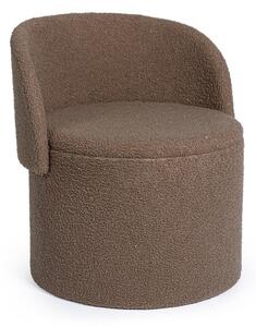 Szarobrązowy puf z materiału bouclé Anthea – Yes Everyday