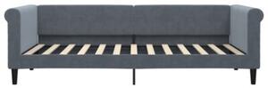 Sofa z materacem do spania, ciemnoszara, 90x200 cm, aksamit