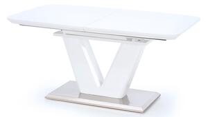 Biały prostokątny rozkładany stół z 4 krzesłami - Distrelo