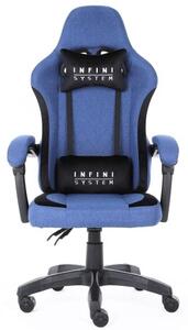 Fotel Gamingowy Infini System z tkaniny kolor Blue