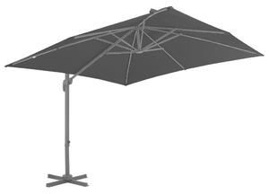 Parasol wiszący z aluminiowym słupkiem, 300x300 cm, antracytowy