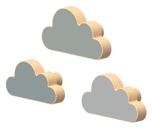 Jasnoniebieskie ścienne haczyki zestaw 3 szt. z litego drewna bukowego Cloud – Cam Cam Copenhagen