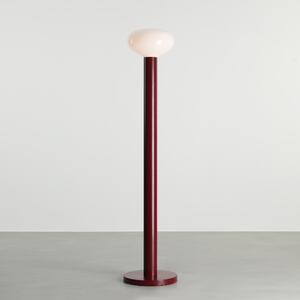 Prosta lampa podłogowa Flo Ruby z nietypowym kloszem
