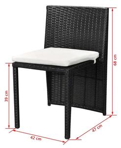 Minimalistyczny zestaw dwóch krzeseł i stołu na balkon - Zilo