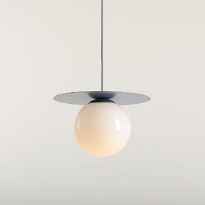 Minimalistyczna lampa wisząca Loop M ze szkła – błękit