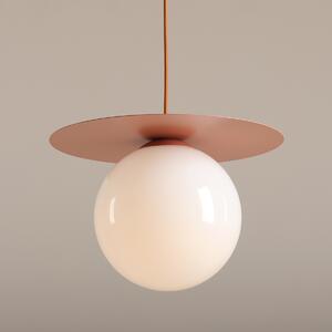 Designerska lampa wisząca Loop L w kolorze koralowym