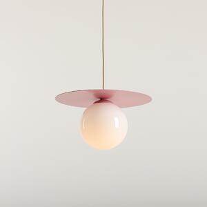 Pojedyńcza lampa wisząca Loop S w różowym kolorze