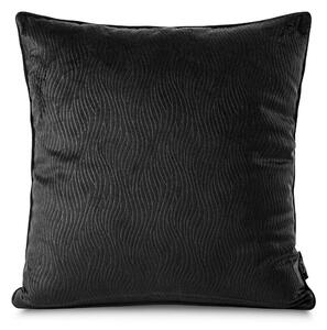 Czarna poszewka dekoracyjna z wytłaczanym wzorem Lili 40x40 cm