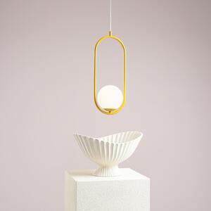 Lampa wisząca Riva o nowoczesnym designie - musztardowa
