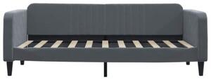 Sofa z funkcją spania, ciemnoszara, 90x190 cm, aksamit