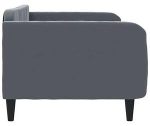 Sofa z funkcją spania, ciemnoszara, 90x190 cm, aksamit