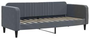 Sofa z funkcją spania, ciemnoszara, 90x190 cm, aksamit