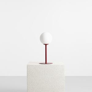 Stylowa lampa stołowa Pinne w kolorze bordowym