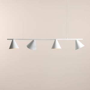 Metalowa lampa wisząca Form 4 w białym kolorze