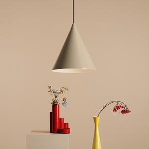 Beżowa lampa wisząca Form o eleganckim wyglądzie