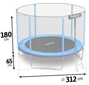 Trampolina NEO-SPORT NS-10Z181 FI 312 cm Czarno-niebieski