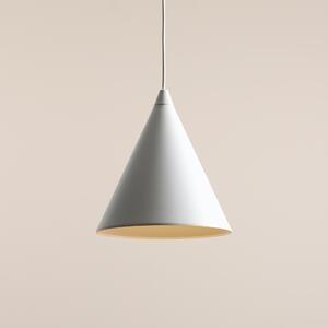 Lampa wisząca Form z metalowym białym kloszem