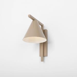 Beżowa lampa ścienna Form o geometrycznej formie