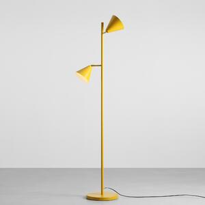 Podwójna lampa podłogowa Form 2 - musztardowa