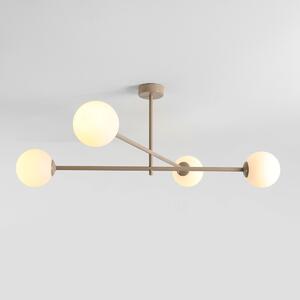 Czteropunktowa lampa sufitowa Pinne - beżowa