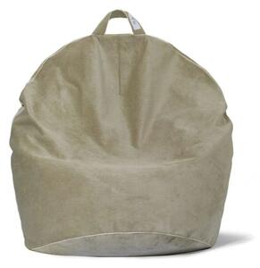 Oliwkowa, sztruksowa pufa BINI COZY GREEN - L