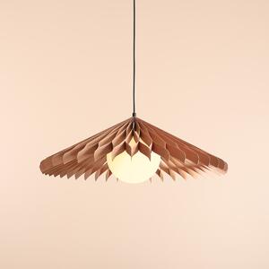 Naturalna lampa wisząca z drewnianym abażurem Nature Sun XL