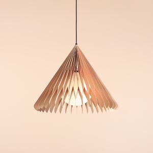 Lampa wisząca nad wyspę kuchenną z drewnianym abażurem - Nature Sun