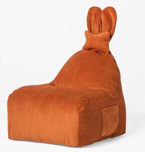 Sztruksowa pufa w kolorze marchewkowym FUNNY BUNNY