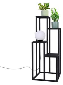Minimalistyczny kwietnik Hibiscus z białą lampą