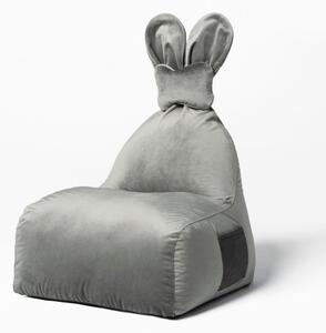 Pufa w kolorze ciemnej szarości FUNNY BUNNY