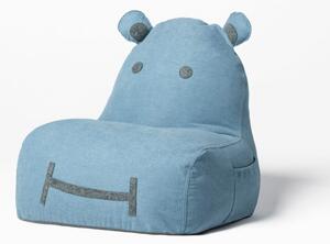 Pufa w zgaszonym odcieniu niebieskiego HIPPO