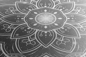 Obraz orientalna Mandala w wersji czarno-białej