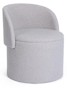 Jasnoszary puf z materiału bouclé Anthea – Yes Everyday