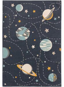 Granatowy dywan dziecięcy z planetami Apollo