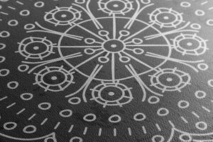 Obraz ręcznie rysowana Mandala w wersji czarno-białej