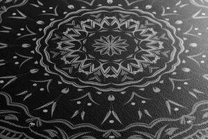 Obraz Mandala w stylu vintage w wersji czarno-białej
