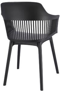 Czarne krzesło nowoczesne na taras - Sazo 4X