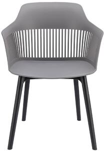 Szare krzesło ażurowe w stylu nowoczesnym - Sazo 4X