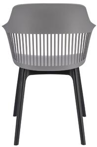 Szare krzesło ażurowe w stylu nowoczesnym - Sazo 4X