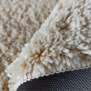 Beżowy miękki dywan w kształcie okręgu - Moxi