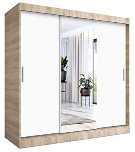 Szafa przesuwna dąb sonoma + biały 200 cm N8-F84